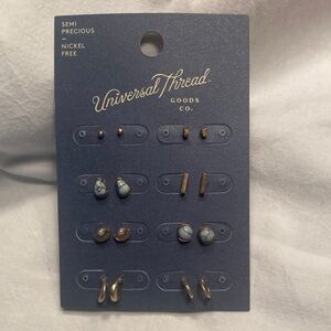 Universal Thread Mixed Metal and Stone Earrings Set